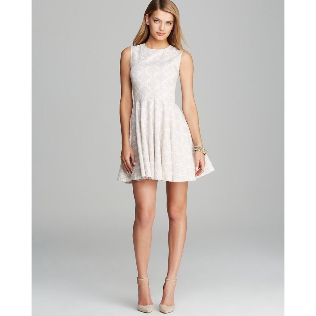 Diane Von Furstenberg Jeannie Henna Fit & Flare Sleeveless Dress Size: M | Us 8